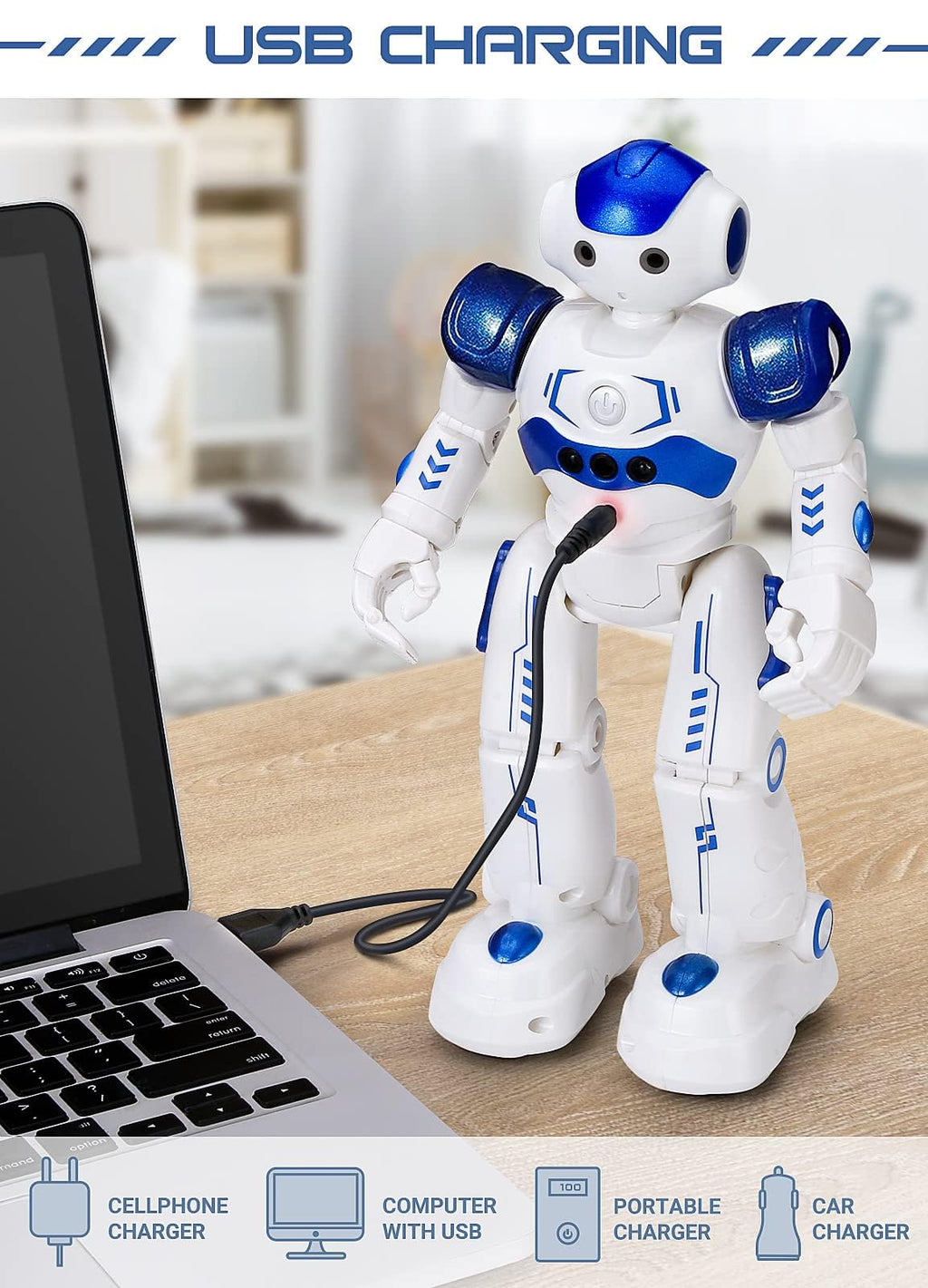 RC Robot Toys for Kids, Gesture & Sensing Programmable Remote Control Smart Robot for Age 3 4 5 6 7 8 Year Old Boys Girls Birthday Gift Present